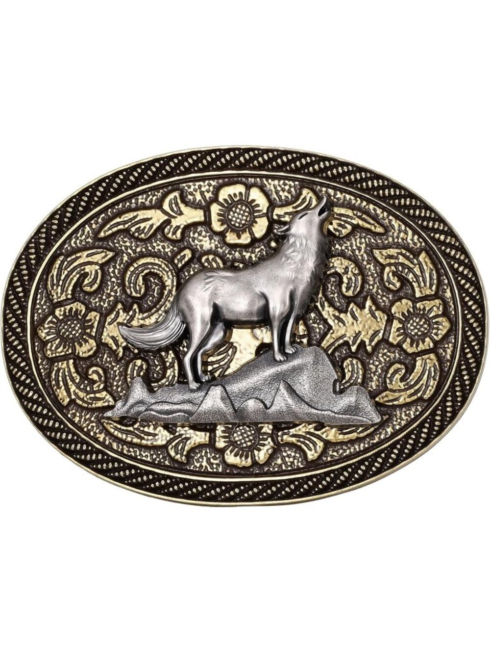 Women Slivery Big Vintage Cowboy Cowgirl Longhorn Bull Rodeo Belt Buckle